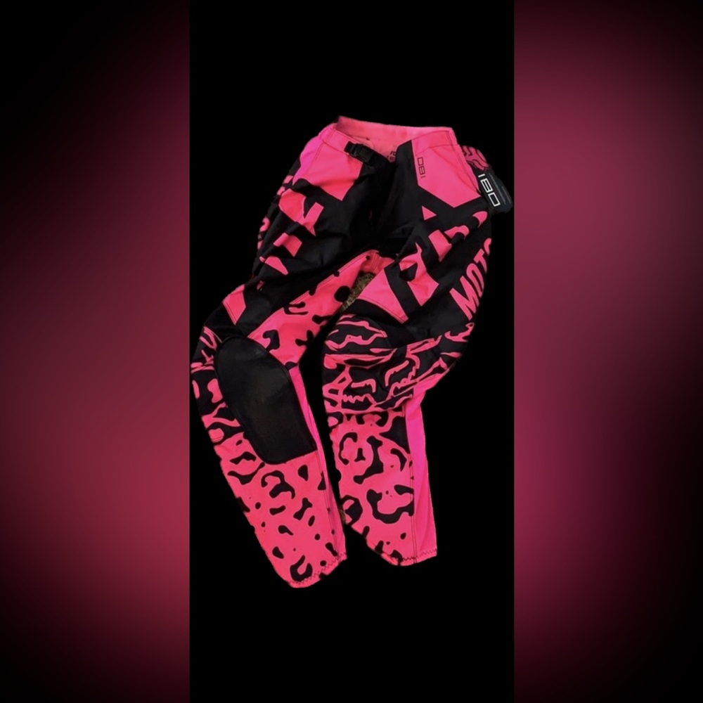 Fox Riding Pants - Black/Pink Size 1/2